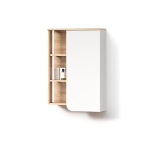 Livinity® SKŘÍŇKA DO KOUPELNY Marano Sonoma/bílá 50 x 75 cm s dvířky a otevřenými přihrádkami obraz