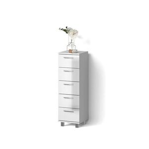 Livinity® SKŘÍŇKA DO KOUPELNY Eisak Bílá vysoký lesk 30 x 95 cm obraz