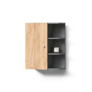 Livinity® KOUPELNOVÁ SKŘÍŇKA Fucino Antracit/zlatý dub 47.2 x 59.2 cm obraz