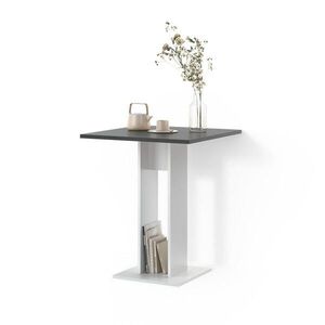 Livinity® JÍDELNÍ STŮL Regusa Bílá/antracitová 65 x 78 cm obraz