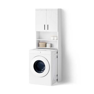 Livinity® SKŘÍŇKA NA PRAČKU Ronco Bílá vysoký lesk 64 x 190.5 cm obraz