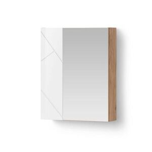 Livinity® ZRCADLOVÁ SKŘÍŇKA Ronco Bílá/dub 60 x 75 cm obraz