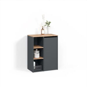 Livinity® KOUPELNOVÁ SKŘÍŇKA Paolina Antracit/zlatý dub 68 x 88.2 cm s otevřenými policemi obraz