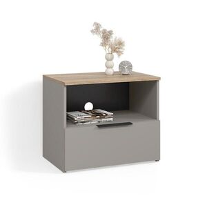 Livinity® NÍZKÝ NÁBYTEK POD TELEVIZI Piave Greige 60 x 50 cm se zásuvkou obraz