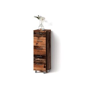 Livinity® STŘEDNÍ SKŘÍŇKA Eisak Rustikální dub 30 x 95 cm s 5 zásuvkami obraz