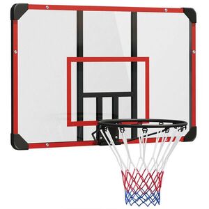 SPORTNOW BASKETBALOVÝ KOŠ, basketbalová deska s košem, montáž na zeď, pro venkovní použití, ocel obraz