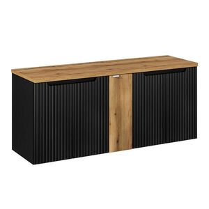 Petits-meubles SKŘÍŇKA POD UMYVADLO 140cm Riva Černá a dřevěná obraz