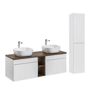 Petits-meubles KOUPELNOVÝ NÁBYTEK 140cm Zelie 2er-Set Bílá obraz