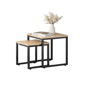 SoBuy SADA 2 KONFERENČNÍCH STOLKŮ 50x50x46cm Industriální obraz