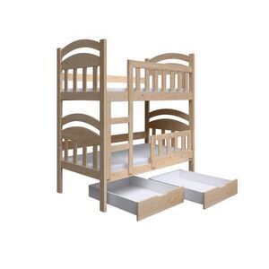 MASSENO VYSOKÁ Postel DUMBO 75x160 s úložným prostorem, Borovice obraz