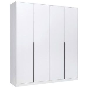 P & B ŠATNÍ SKŘÍŇ S OTOČNÝMI DVEŘMI, bílá, 185/211/53 cm obraz