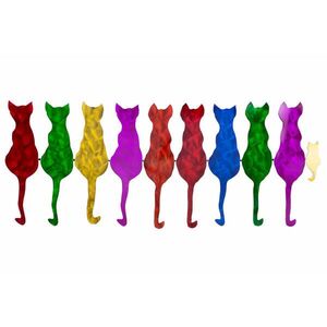 KUNSTLOFT KOVOVÁ NÁSTĚNNÁ DEKORACE BAREVNÁ, 116/46 CM obraz