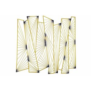 KUNSTLOFT KOVOVÁ NÁSTĚNNÁ DEKORACE ZLATÁ, 100/100 CM obraz
