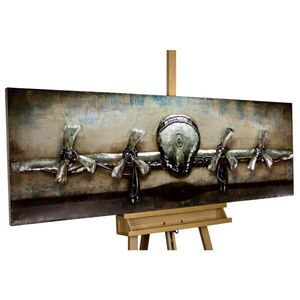 KUNSTLOFT KOVOVÝ OBRAZ ROTUJÍCÍ VRTULE, 144/44 CM obraz