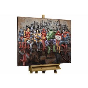 KUNSTLOFT KOVOVÝ OBRAZ HRDINOVÉ MĚSTA, 100/75 CM obraz