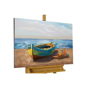 KUNSTLOFT KOVOVÝ OBRAZ PLÁŽOVÝ ŠEPOT, 90/60 CM obraz