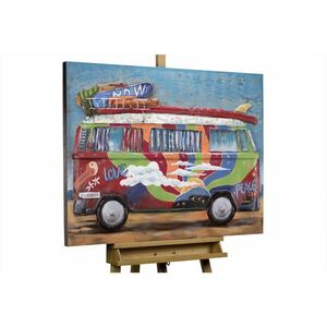 KUNSTLOFT KOVOVÝ OBRAZ RADOSTNÁ TOUHA CESTOVAT, 100/75 CM obraz