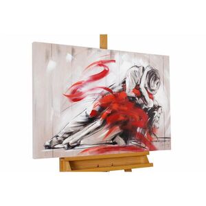 KUNSTLOFT RUČNĚ MALOVANÝ AKRYLOVÝ OBRAZ ČERVENÝ, 90/60 CM obraz