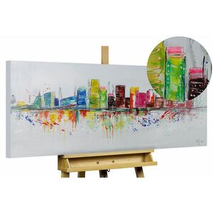 KUNSTLOFT RUČNĚ MALOVANÝ AKRYLOVÝ OBRAZ ŠEDÝ, 120/60 CM obraz