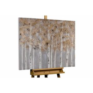 KUNSTLOFT RUČNĚ MALOVANÝ AKRYLOVÝ OBRAZ ŠEDÝ, 100/75 CM obraz