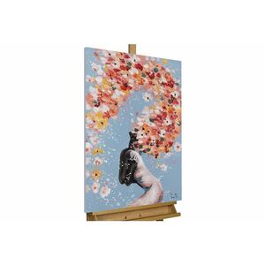 KUNSTLOFT RUČNĚ MALOVANÝ AKRYLOVÝ OBRAZ MODRÝ/RŮŽOVÝ, 60/90 CM obraz