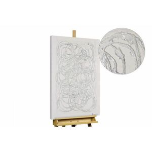 KUNSTLOFT RUČNĚ MALOVANÝ AKRYLOVÝ OBRAZ BÍLÝ/ŠEDÝ, 60/90 CM obraz