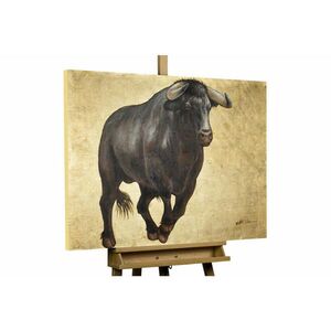 KUNSTLOFT RUČNĚ MALOVANÝ AKRYLOVÝ OBRAZ ČERNÝ/HNĚDÝ, 100/70 CM obraz