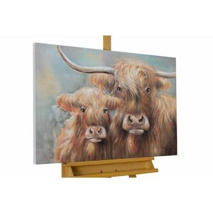 KUNSTLOFT RUČNĚ MALOVANÝ AKRYLOVÝ OBRAZ HNĚDÝ, 100/75 CM obraz