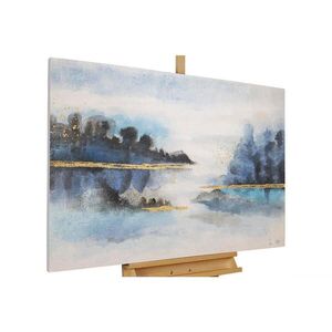 KUNSTLOFT RUČNĚ MALOVANÝ AKRYLOVÝ OBRAZ MODRÝ/BÍLÝ, 120/80 CM obraz