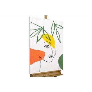 KUNSTLOFT RUČNĚ MALOVANÝ AKRYLOVÝ OBRAZ ZELENÝ/BÍLÝ, 60/90 CM obraz