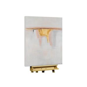 KUNSTLOFT RUČNĚ MALOVANÝ AKRYLOVÝ OBRAZ ŠEDÝ/ŽLUTÝ, 75/100 CM obraz