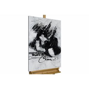KUNSTLOFT RUČNĚ MALOVANÝ AKRYLOVÝ OBRAZ ČERNÝ, 60/90 CM obraz