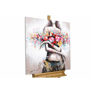 KUNSTLOFT RUČNĚ MALOVANÝ AKRYLOVÝ OBRAZ ČERVENÝ/TAUPE, 80/80 CM obraz
