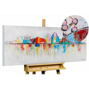 KUNSTLOFT RUČNĚ MALOVANÝ AKRYLOVÝ OBRAZ ŠEDÝ, 120/60 CM obraz
