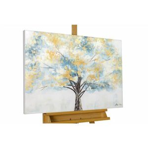 KUNSTLOFT RUČNĚ MALOVANÝ AKRYLOVÝ OBRAZ ZLATÝ/TURQUOISE, 100/75 CM obraz
