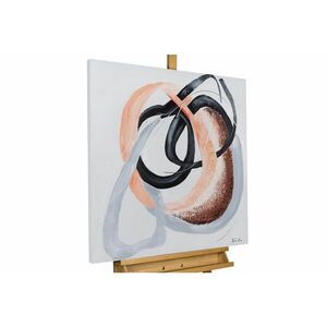 KUNSTLOFT RUČNĚ MALOVANÝ AKRYLOVÝ OBRAZ BÍLÝ/BÉŽOVÝ, 80/80 CM obraz