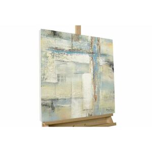 KUNSTLOFT RUČNĚ MALOVANÝ AKRYLOVÝ OBRAZ MODRÝ/BÉŽOVÝ, 60/60 CM obraz