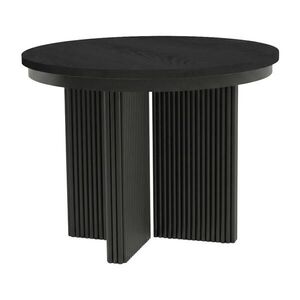 Beautysofa JÍDELNÍ STŮL Prestige, kulatý designový stůl, rozkládací Ø 100–180 cm, černá + černá obraz