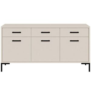 Beautysofa KOMODA Selena se 3 dvířky a 3 zásuvkami, kovové nohy, tiché dovírání, kašmír, 150 cm obraz