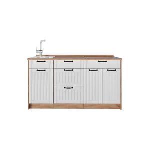 Vicco KUCHYŇSKÝ BLOK Fame-Line, Bílý venkovský dům/Zlatý mocný dub, 150 cm, PD Dub obraz