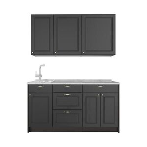 Vicco JEDNOTKOVÁ KUCHYNĚ Fame-Line, Anthrazit-Gold Landhaus/Antracit, 150 cm, PD Mramor obraz