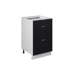 Vicco SPODNÍ SKŘÍŇKA KUCHYŇSKÉ LINKY Fame-Line Černý pruhovaný 50 cm bez pracovní desky obraz