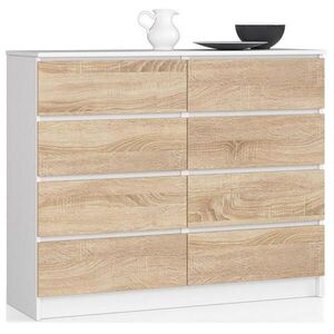 RAUMHIRSCH FURNITURE KOMODA Bílá, dub Sonoma 99/120/40 obraz