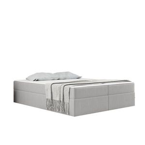 Kaiser Möbel KONTINENTÁLNÍ POSTEL s úložným prostorem, matrací a topperem Ruben Popelavě šedá 120x200 cm H2-Pocket obraz