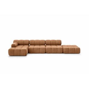 Kaiser Möbel ROHOVÁ SEDAČKA ve tvaru L XL, velurová tkanina Salvador, Tmavě béžová, Levá strana, Selia L XL obraz
