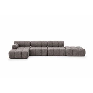 Kaiser Möbel ROHOVÁ SEDAČKA ve tvaru L XL, tkanina Bouclé Abriamo, Hnědá, Levá strana, Selia L XL obraz