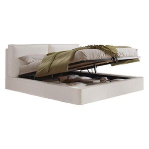 FLIEKS ČALOUNĚNÁ POSTEL 180x200 Béžová Bouclé Hydraulika obraz