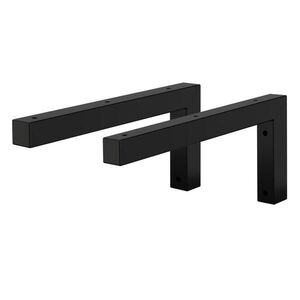 ML-DESIGN NÁSTĚNNÁ KONZOLA, sada 2 ks, tvar L, 300 x 150 mm, černá, z oceli obraz