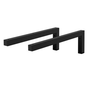 ML-DESIGN NÁSTĚNNÁ KONZOLA, sada 2 ks, tvar L, 450x150 mm, černá, z oceli obraz