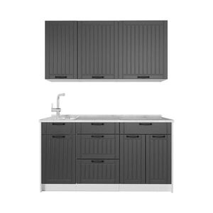 Vicco JEDNOTKOVÁ KUCHYNĚ Fame-Line, Tmavě šedá/Bílá, 150 cm bez pracovní desky obraz
